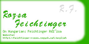 rozsa feichtinger business card